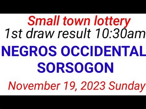 STL Negros Occidental Results November 1 to 30, 2023.